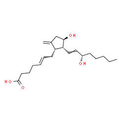 ChemSpider 2D Image | (5E,8beta,11alpha,15S)-11,15-Dihydroxy-9-methyleneprosta-5,13-dien-1-oic acid | C21H34O4