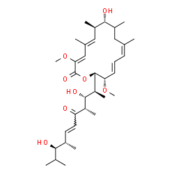 ChemSpider 2D Image | (3Z,5E,7R,8R,11Z,13E,15S,16R)-16-[(2S,3R,4S,6E,8S,9R)-3,9-Dihydroxy-4,8,10-trimethyl-5-oxo-6-undecen-2-yl]-8-hydroxy-3,15-dimethoxy-5,7,9,11-tetramethyloxacyclohexadeca-3,5,11,13-tetraen-2-one | C35H56O8