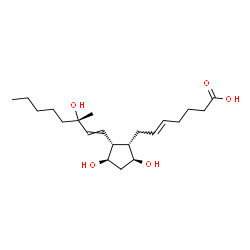 ChemSpider 2D Image | (5E,8beta,9alpha,11alpha,15S)-9,11,15-Trihydroxy-15-methylprosta-5,13-dien-1-oic acid | C21H36O5