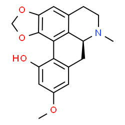 ChemSpider 2D Image | (7aS)-10-Methoxy-7-methyl-6,7,7a,8-tetrahydro-5H-[1,3]benzodioxolo[6,5,4-de]benzo[g]quinolin-12-ol | C19H19NO4
