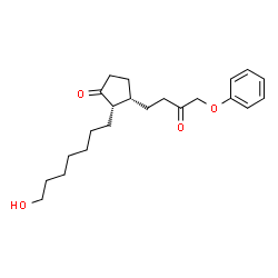 ChemSpider 2D Image | (2S,3R)-2-(7-Hydroxyheptyl)-3-(3-oxo-4-phenoxybutyl)cyclopentanone | C22H32O4