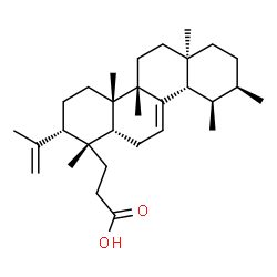 ChemSpider 2D Image | 3-[(1R,2S,4aS,4bS,6aR,9R,10R,10aS,12aR)-2-Isopropenyl-1,4a,4b,6a,9,10-hexamethyl-1,2,3,4,4a,4b,5,6,6a,7,8,9,10,10a,12,12a-hexadecahydro-1-chrysenyl]propanoic acid | C30H48O2