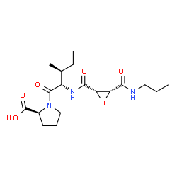 ChemSpider 2D Image | N-{[(2S,3R)-3-(Propylcarbamoyl)-2-oxiranyl]carbonyl}-L-isoleucyl-L-proline | C18H29N3O6