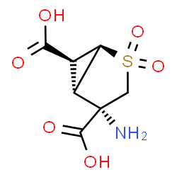 ChemSpider 2D Image | (1S,4S,5S,6S)-4-Amino-2-thiabicyclo[3.1.0]hexane-4,6-dicarboxylic acid 2,2-dioxide | C7H9NO6S