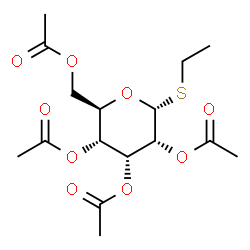 ChemSpider 2D Image | Ethyl 2,3,4,6-tetra-O-acetyl-1-thio-alpha-D-allopyranoside | C16H24O9S
