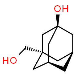ChemSpider 2D Image | (1R,3R,5S,7S)-3-(Hydroxymethyl)-1-adamantanol | C11H18O2