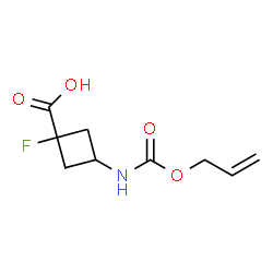 ChemSpider 2D Image | 3-{[(Allyloxy)carbonyl]amino}-1-fluorocyclobutanecarboxylic acid | C9H12FNO4