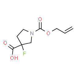 ChemSpider 2D Image | 1-[(Allyloxy)carbonyl]-3-fluoro-3-pyrrolidinecarboxylic acid | C9H12FNO4