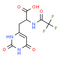 ChemSpider 2D Image | 3-(2,6-Dioxo-1,2,3,6-tetrahydro-4-pyrimidinyl)-N-(trifluoroacetyl)alanine | C9H8F3N3O5