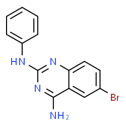 ChemSpider 2D Image | 6-Bromo-N~2~-phenyl-2,4-quinazolinediamine | C14H11BrN4