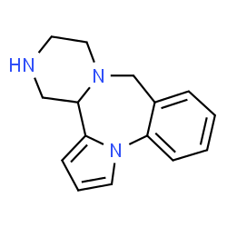 ChemSpider 2D Image | 12,13,14,14a-Tetrahydro-9H,11H-pyrazino[2,1-c]pyrrolo[1,2-a][1,4]benzodiazepine | C15H17N3