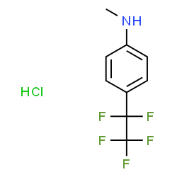 ChemSpider 2D Image | N-Methyl-4-(pentafluoroethyl)aniline hydrochloride (1:1) | C9H9ClF5N
