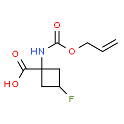 ChemSpider 2D Image | 1-{[(Allyloxy)carbonyl]amino}-3-fluorocyclobutanecarboxylic acid | C9H12FNO4
