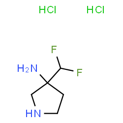 ChemSpider 2D Image | 3-(Difluoromethyl)-3-pyrrolidinamine dihydrochloride | C5H12Cl2F2N2