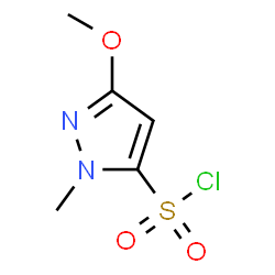 ChemSpider 2D Image | 3-Methoxy-1-methyl-1H-pyrazole-5-sulfonyl chloride | C5H7ClN2O3S