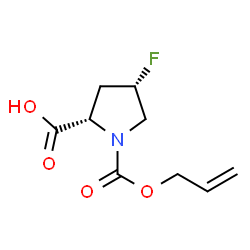ChemSpider 2D Image | (4S)-1-[(Allyloxy)carbonyl]-4-fluoro-L-proline | C9H12FNO4