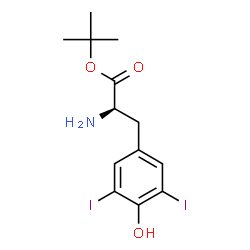 ChemSpider 2D Image | 2-Methyl-2-propanyl 3,5-diiodo-D-tyrosinate | C13H17I2NO3