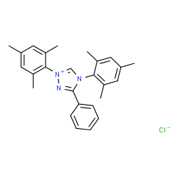 ChemSpider 2D Image | 1,4-Dimesityl-3-phenyl-4H-1,2,4-triazol-1-ium chloride | C26H28ClN3