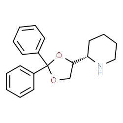ChemSpider 2D Image | (2S)-2-[(4S)-2,2-Diphenyl-1,3-dioxolan-4-yl]piperidine | C20H23NO2