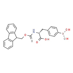 ChemSpider 2D Image | 4-(Dihydroxyboryl)-N-[(9H-fluoren-9-ylmethoxy)carbonyl]-D-phenylalanine | C24H22BNO6
