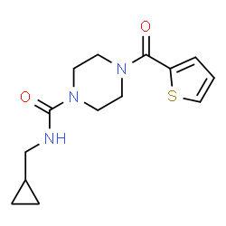 ChemSpider 2D Image | N-(Cyclopropylmethyl)-4-(2-thienylcarbonyl)-1-piperazinecarboxamide | C14H19N3O2S