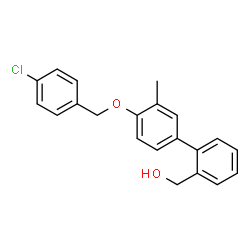 ChemSpider 2D Image | {4'-[(4-Chlorobenzyl)oxy]-3'-methyl-2-biphenylyl}methanol | C21H19ClO2