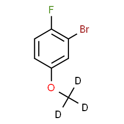ChemSpider 2D Image | 2-Bromo-1-fluoro-4-[(~2~H_3_)methyloxy]benzene | C7H3D3BrFO