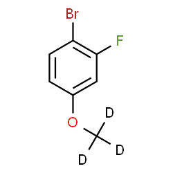 ChemSpider 2D Image | 1-Bromo-2-fluoro-4-[(~2~H_3_)methyloxy]benzene | C7H3D3BrFO