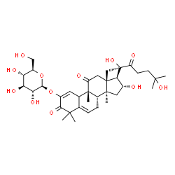 ChemSpider 2D Image | (9beta,16alpha)-16,20,25-Trihydroxy-9,10,14-trimethyl-1,11,22-trioxo-4,9-cyclo-9,10-secocholesta-2,5-dien-2-yl beta-D-glucopyranoside | C36H54O12
