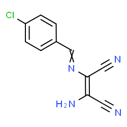 ChemSpider 2D Image | (2Z)-2-Amino-3-[(E)-(4-chlorobenzylidene)amino]-2-butenedinitrile | C11H7ClN4