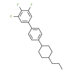 ChemSpider 2D Image | 3,4,5-Trifluoro-4'-(4-propylcyclohexyl)biphenyl | C21H23F3