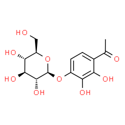 ChemSpider 2D Image | 4-Acetyl-2,3-dihydroxyphenyl beta-D-glucopyranoside | C14H18O9