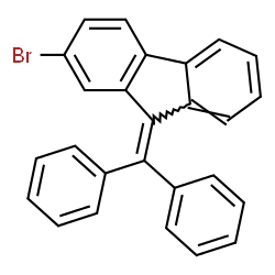 ChemSpider 2D Image | 2-Bromo-9-(diphenylmethylene)-9H-fluorene | C26H17Br