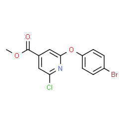 ChemSpider 2D Image | Methyl 2-(4-bromophenoxy)-6-chloroisonicotinate | C13H9BrClNO3