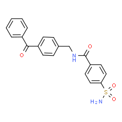 ChemSpider 2D Image | N-(4-Benzoylbenzyl)-4-sulfamoylbenzamide | C21H18N2O4S