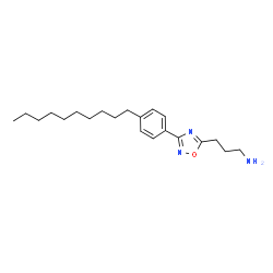 ChemSpider 2D Image | 3-[3-(4-Decylphenyl)-1,2,4-oxadiazol-5-yl]-1-propanamine | C21H33N3O