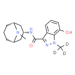 ChemSpider 2D Image | 7-Hydroxy-1-(~2~H_3_)methyl-N-[(3-endo)-9-methyl-9-azabicyclo[3.3.1]non-3-yl]-1H-indazole-3-carboxamide | C18H21D3N4O2