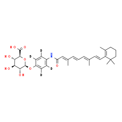 ChemSpider 2D Image | 15-{[4-(beta-D-Glucopyranuronosyloxy)(~2~H_4_)phenyl]amino}retinal | C32H37D4NO8
