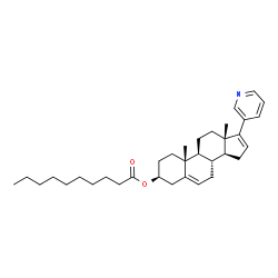 ChemSpider 2D Image | (3beta)-17-(3-Pyridinyl)androsta-5,16-dien-3-yl decanoate | C34H49NO2
