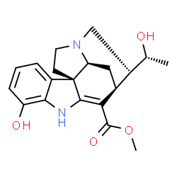 ChemSpider 2D Image | Methyl (19R,20alpha)-12,19-dihydroxy-2,16-didehydrocuran-17-oate | C20H24N2O4