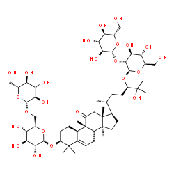 ChemSpider 2D Image | (1S,4R,9beta,24R)-1-{[6-O-(beta-D-Glucopyranosyl)-beta-D-glucopyranosyl]oxy}-25-hydroxy-9,10,14-trimethyl-11-oxo-4,9-cyclo-9,10-secocholest-5-en-24-yl 2-O-beta-L-glucopyranosyl-beta-D-glucopyranoside | C54H90O24