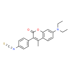 ChemSpider 2D Image | 7-(Diethylamino)-3-(4-isothiocyanatophenyl)-4-methyl-2H-chromen-2-one | C21H20N2O2S
