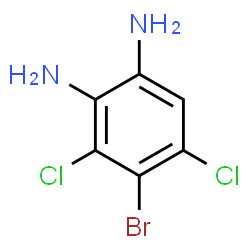 ChemSpider 2D Image | 4-Bromo-3,5-dichloro-1,2-benzenediamine | C6H5BrCl2N2