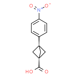 ChemSpider 2D Image | 3-(4-Nitrophenyl)bicyclo[1.1.1]pentane-1-carboxylic acid | C12H11NO4