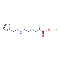 ChemSpider 2D Image | N~6~-[2-(2-Furyl)-2-oxoethyl]-L-lysine hydrochloride (1:1) | C12H19ClN2O4