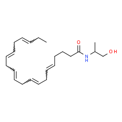 ChemSpider 2D Image | (5E,8E,11E,14E,17E)-N-(1-Hydroxy-2-propanyl)-5,8,11,14,17-icosapentaenamide | C23H37NO2