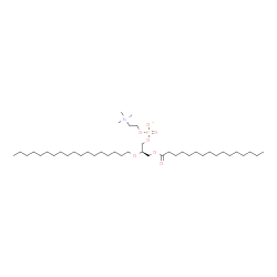 ChemSpider 2D Image | (2R)-2-(Octadecyloxy)-3-(palmitoyloxy)propyl 2-(trimethylammonio)ethyl phosphate | C42H86NO7P