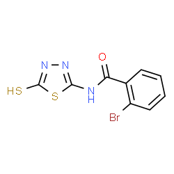 ChemSpider 2D Image | 2-Bromo-N-(5-sulfanyl-1,3,4-thiadiazol-2-yl)benzamide | C9H6BrN3OS2