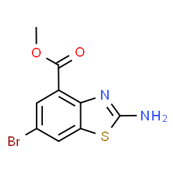ChemSpider 2D Image | Methyl 2-amino-6-bromobenzo[d]thiazole-4-carboxylate | C9H7BrN2O2S