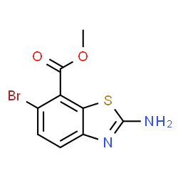 ChemSpider 2D Image | Methyl 2-amino-6-bromo-7-benzothiazolecarboxylate | C9H7BrN2O2S